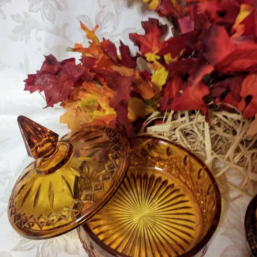 Vintage Candy Box w Lid, Princess Amber by Indiana